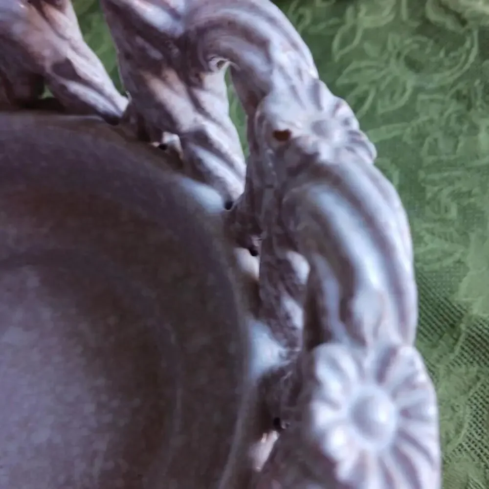 Italian Redware Pottery Easter Basket 8 in